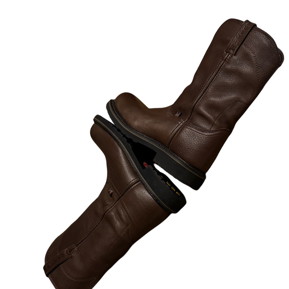 Justin Boots Dark Brown Leather Men's Boots